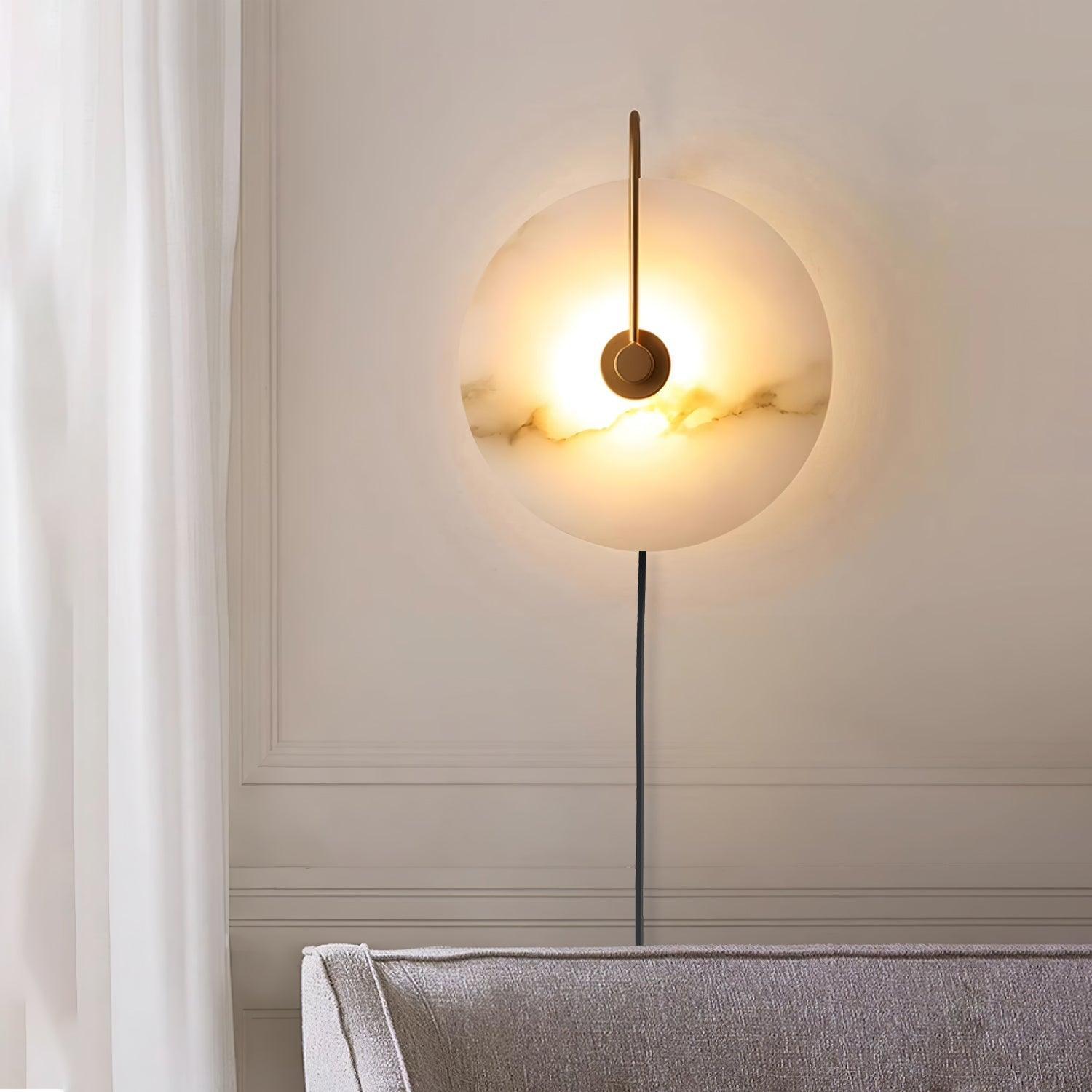 Dune Alabaster LED Plug-In Wall Light
