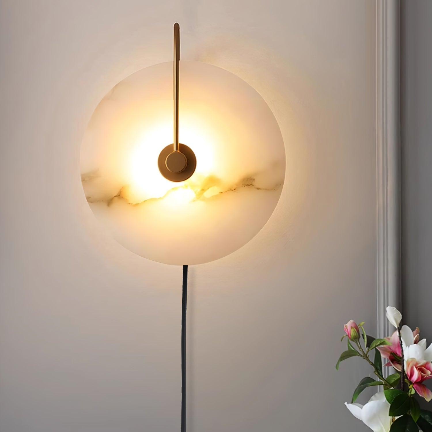 Dune Alabaster LED Plug-In Wall Light