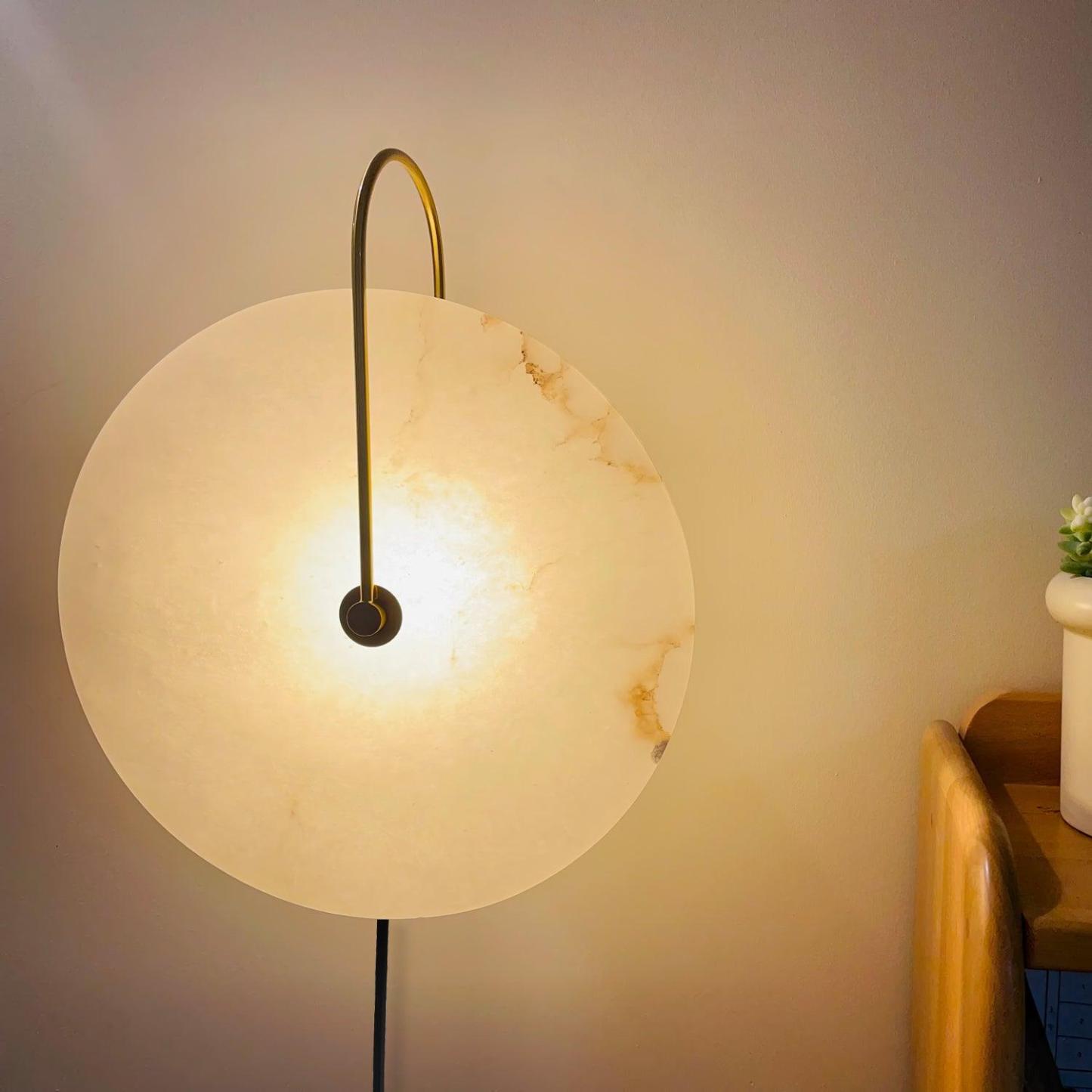 Dune Alabaster LED Plug-In Wall Light