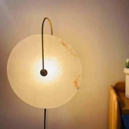 Dune Alabaster LED Plug-In Wall Light