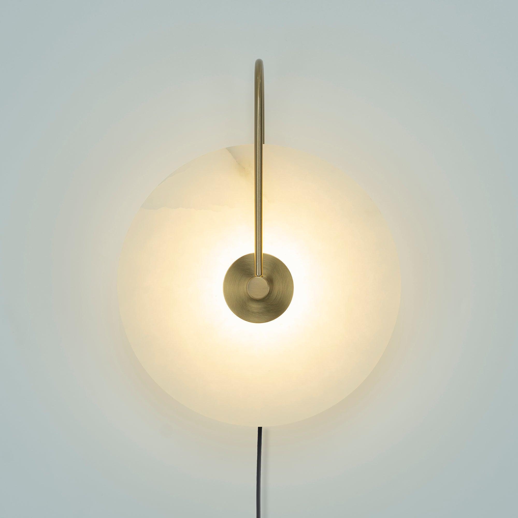 Dune Alabaster LED Plug-In Wall Light