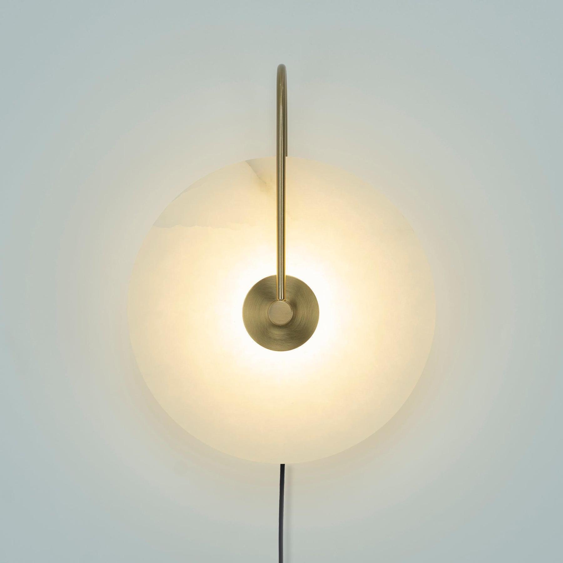 Dune Alabaster LED Plug-In Wall Light
