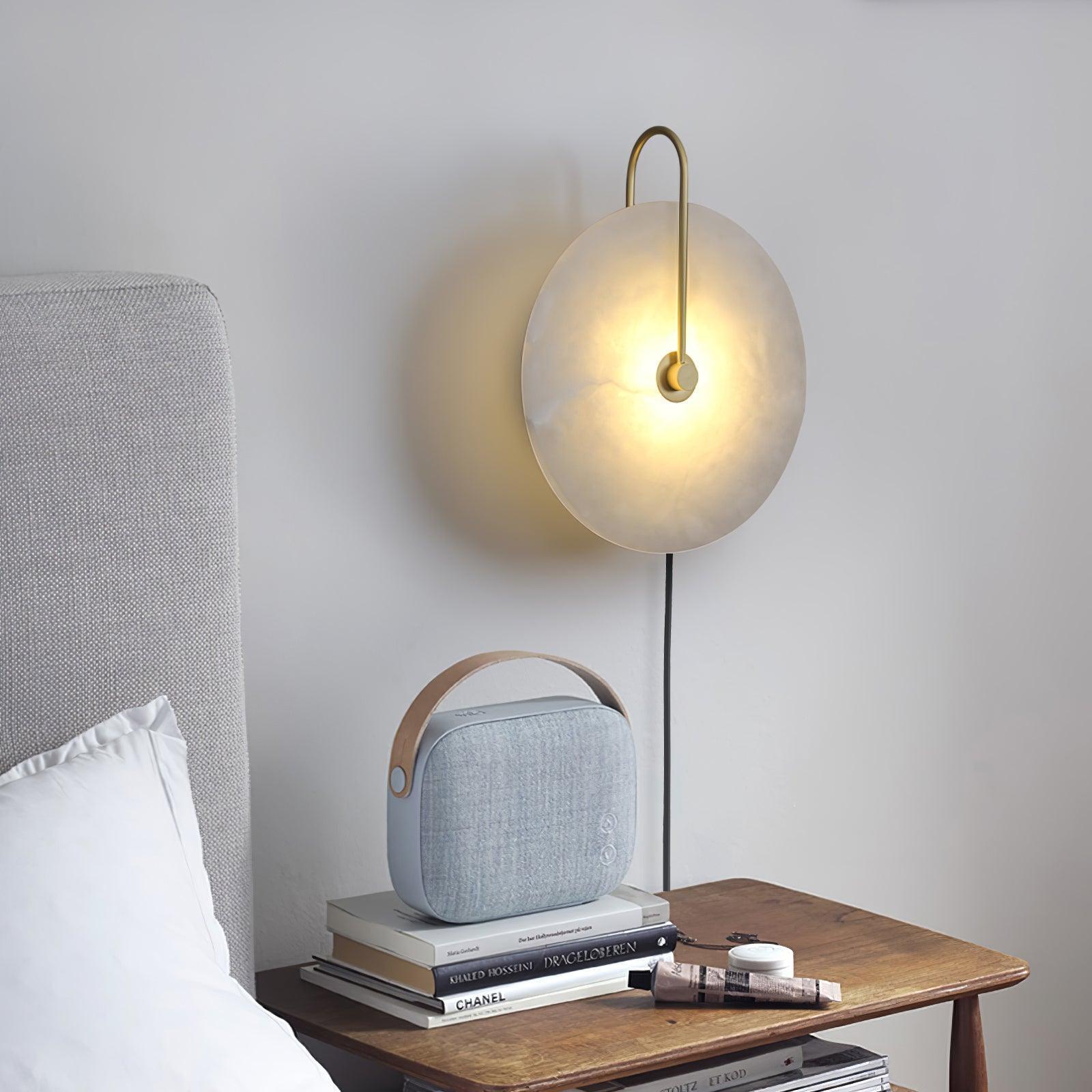 Dune Alabaster LED Plug-In Wall Light