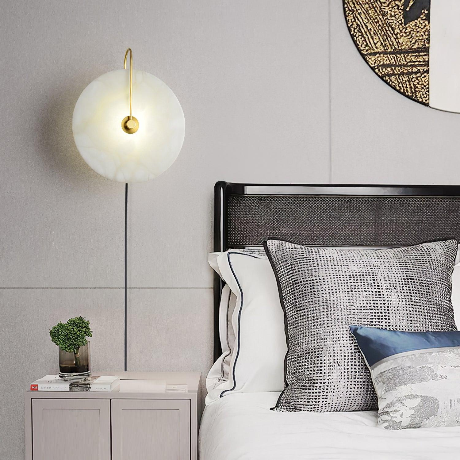Dune Alabaster LED Plug-In Wall Light