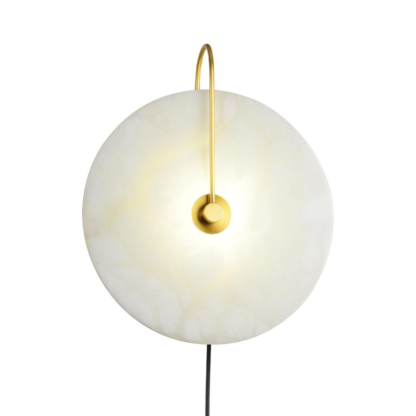 Dune Alabaster LED Plug-In Wall Light