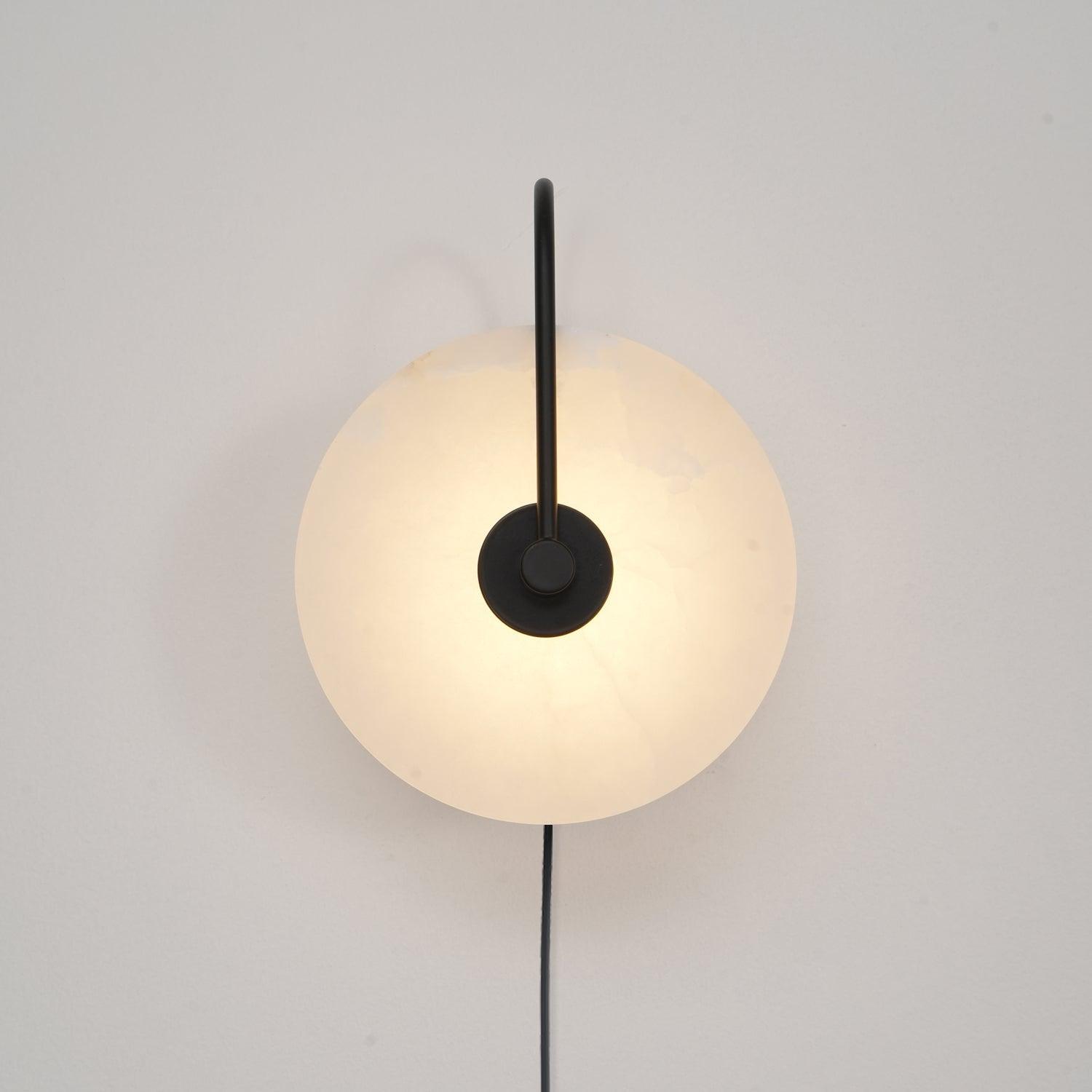 Dune Alabaster LED Plug-In Wall Light