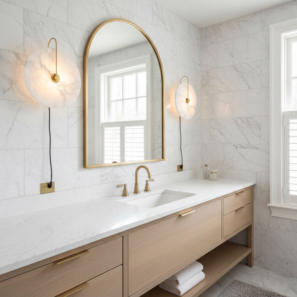Dune Alabaster LED Plug-In Wall Light