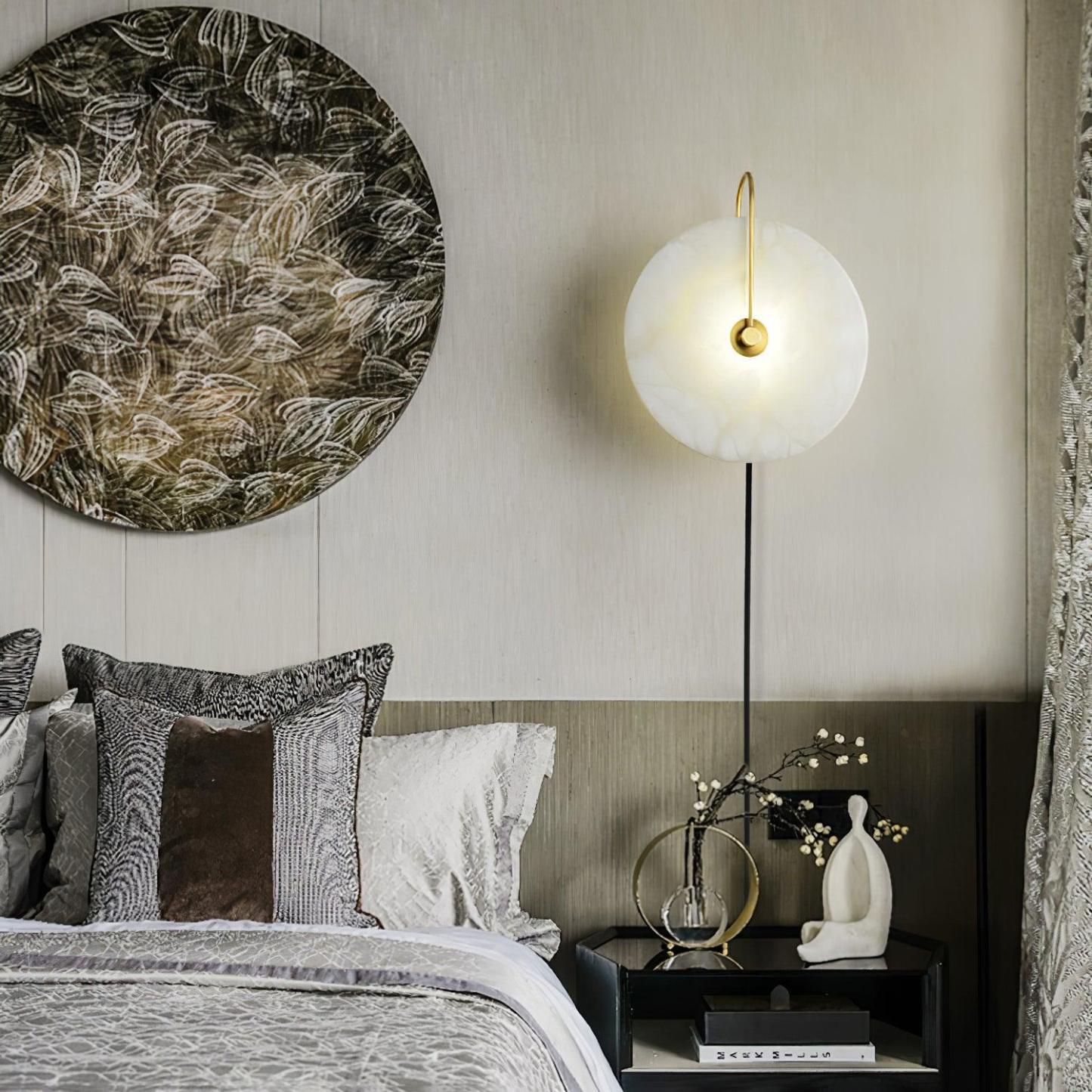 Dune Alabaster LED Plug-In Wall Light