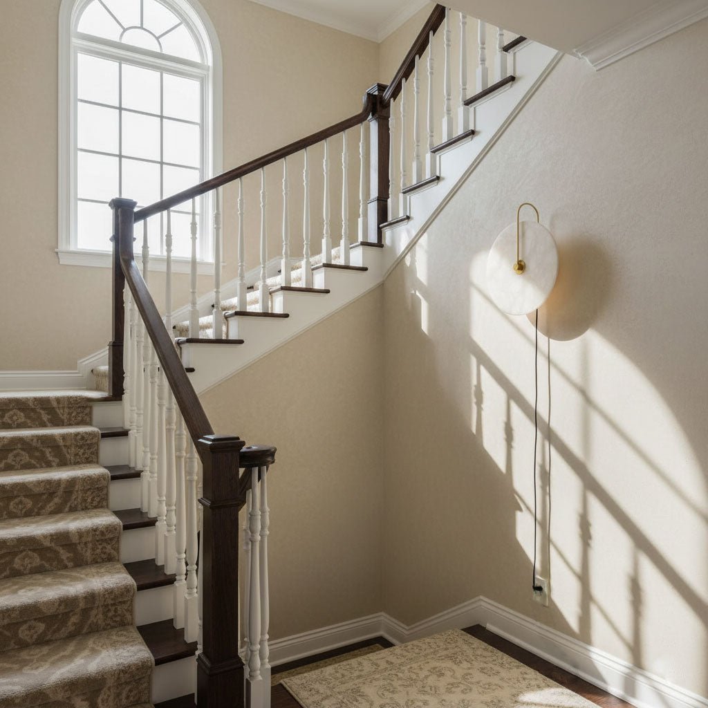 Dune Alabaster LED Plug-In Wall Light
