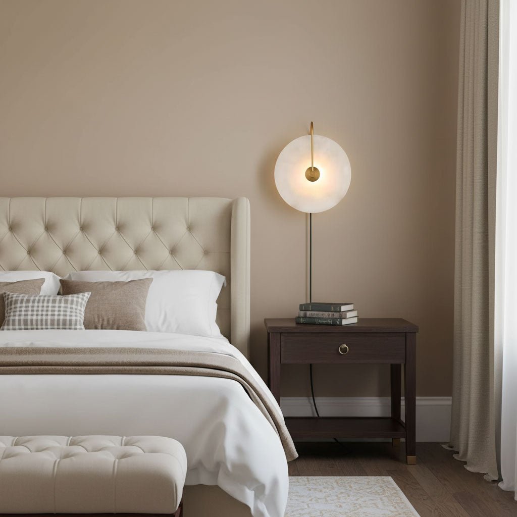 Dune Alabaster LED Plug-In Wall Light