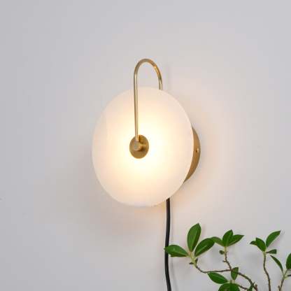 Dune Alabaster LED Plug-In Wall Light