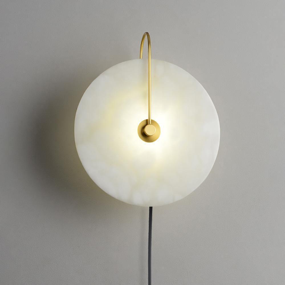 Dune Alabaster LED Plug-In Wall Light