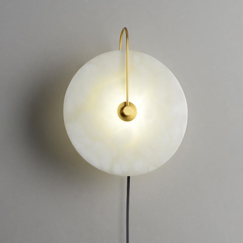 Dune Alabaster LED Plug-In Wall Light
