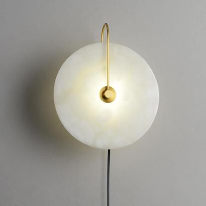 Dune Alabaster LED Plug-In Wall Light