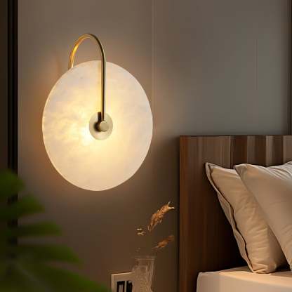 Dune Alabaster LED Plug-In Wall Light