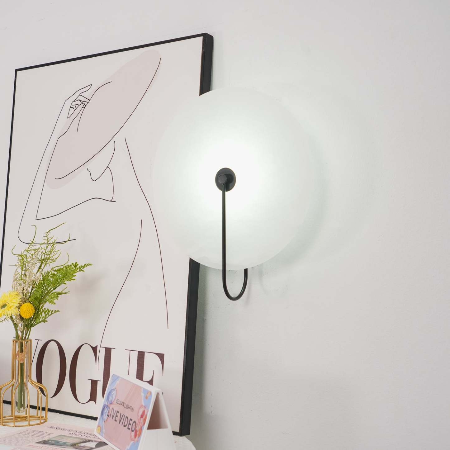 Dune Alabaster LED Plug-In Wall Light