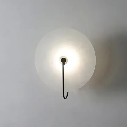 Jade Minimalismo Oro Negro Metal Alabastro Lámpara de Pared Dormitorio Salón