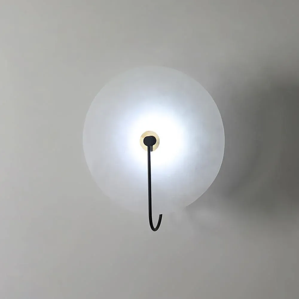 Jade Minimalismo Oro Negro Metal Alabastro Lámpara de Pared Dormitorio Salón