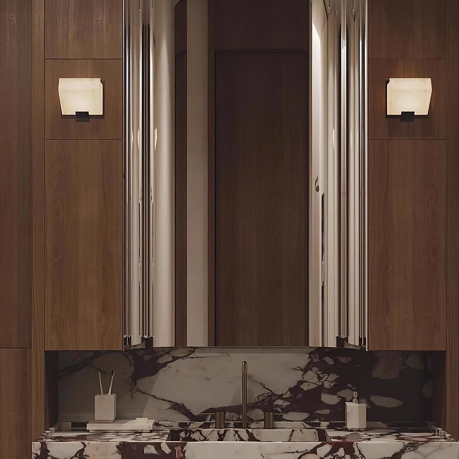 Dune Layered Alabaster LED Wall Light