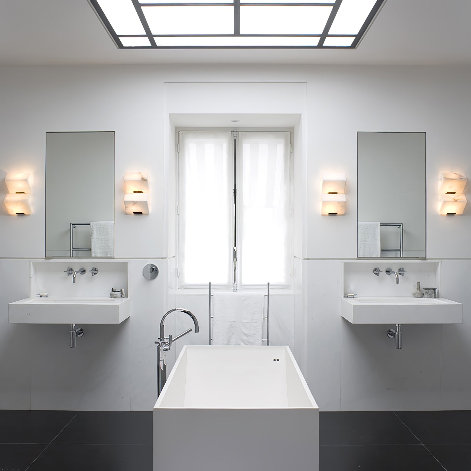 Dune Layered Alabaster LED Wall Light