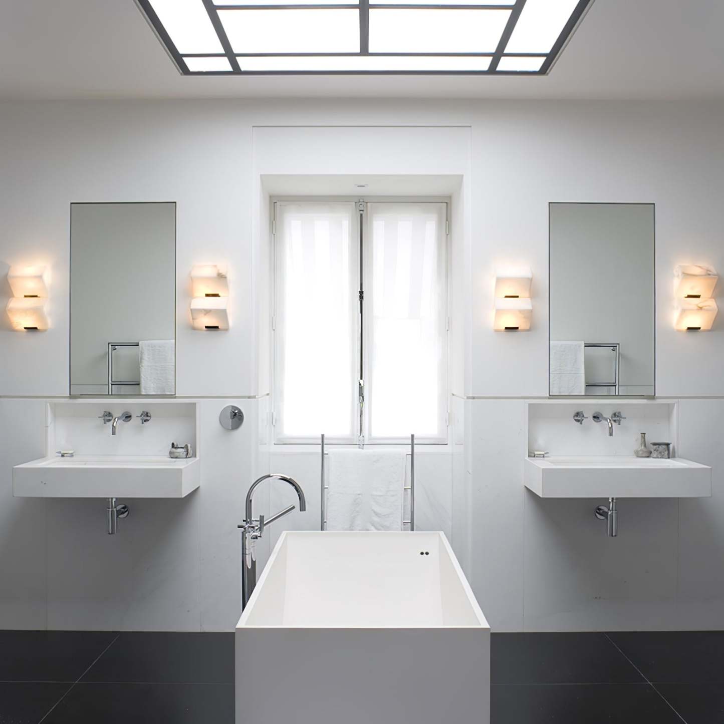 Dune Layered Alabaster LED Wall Light
