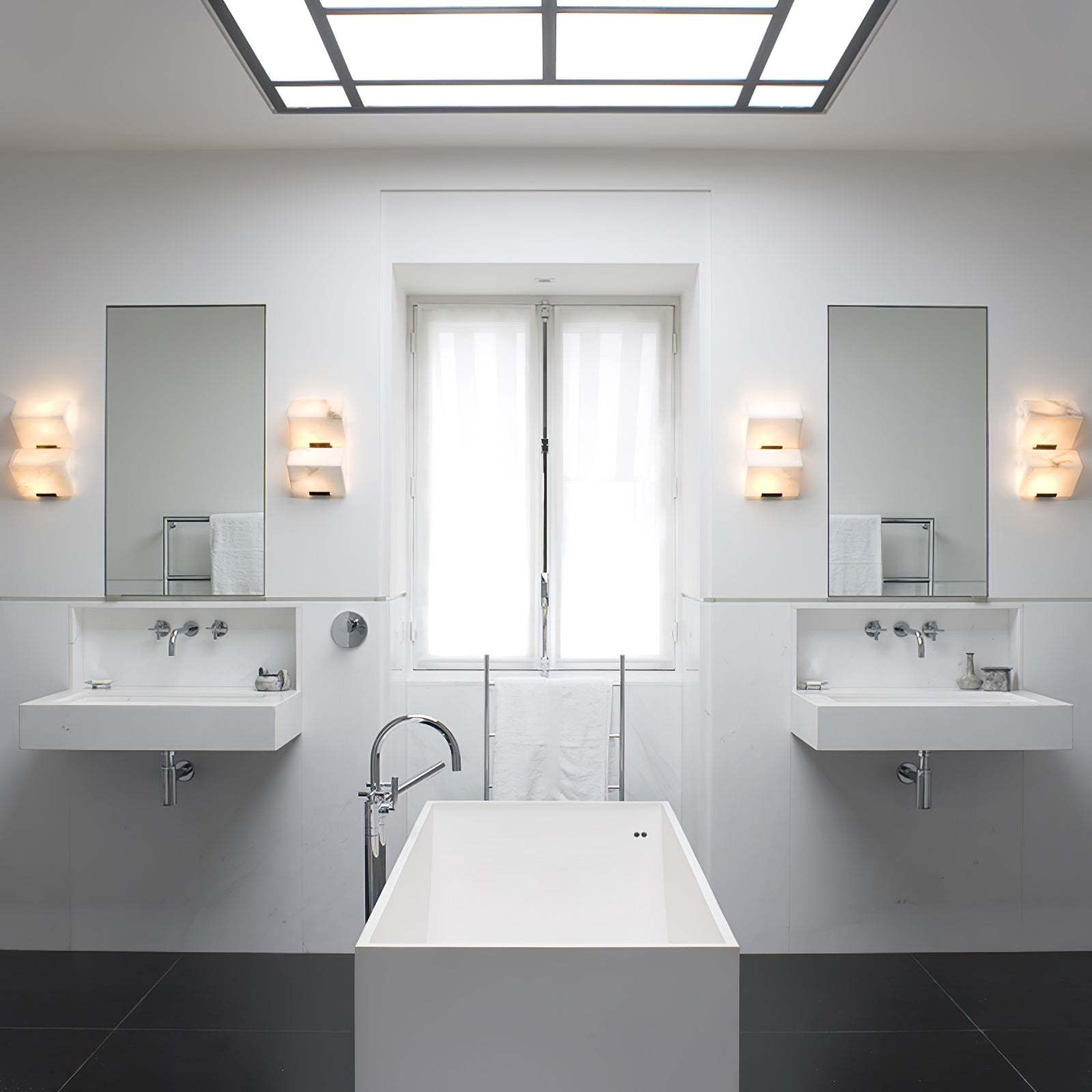 Dune Layered Alabaster LED Wall Light