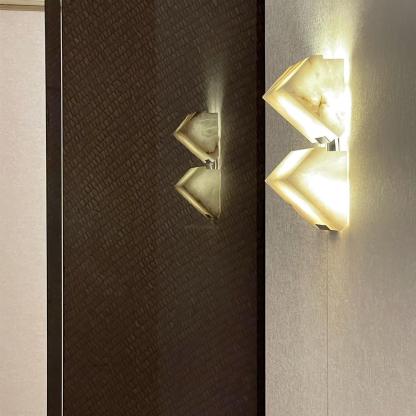 Dune Layered Alabaster LED Wall Light