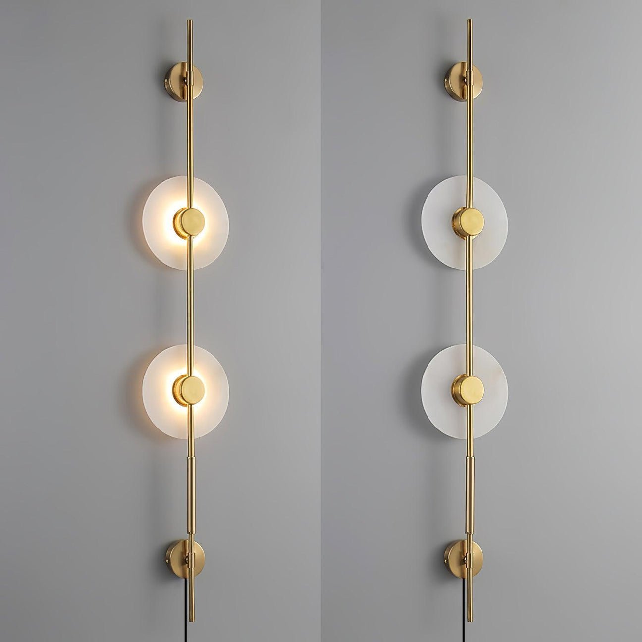 Alabaster Vertical Plug-in Aplique