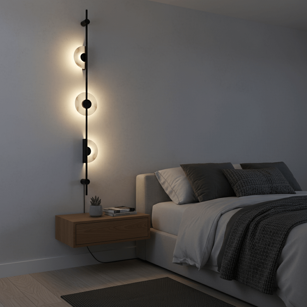 Alabaster Vertical Plug-in Aplique