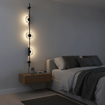 Alabaster Vertical Plug-in Aplique