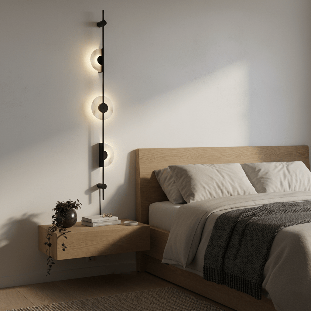 Alabaster Vertical Plug-in Aplique