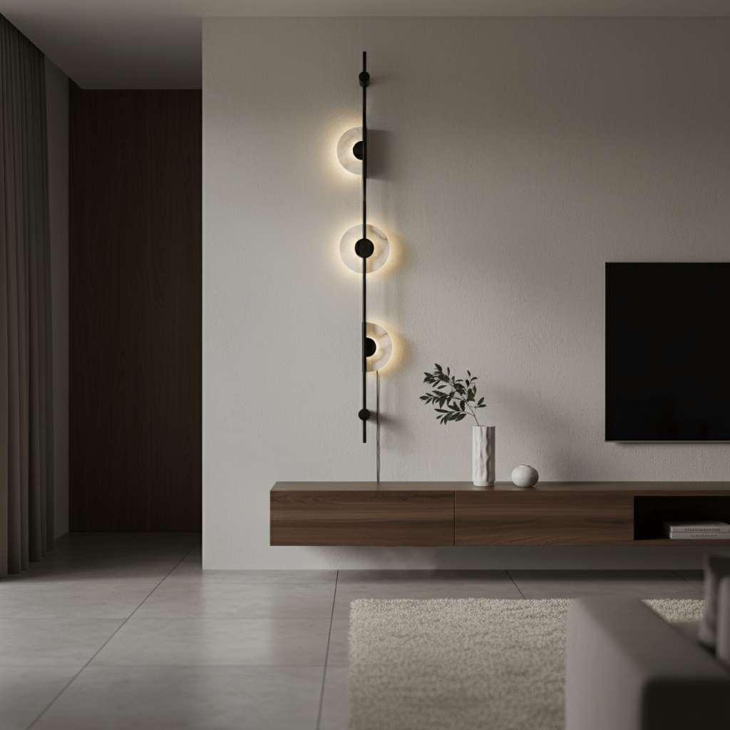 Alabaster Vertical Plug-in Aplique