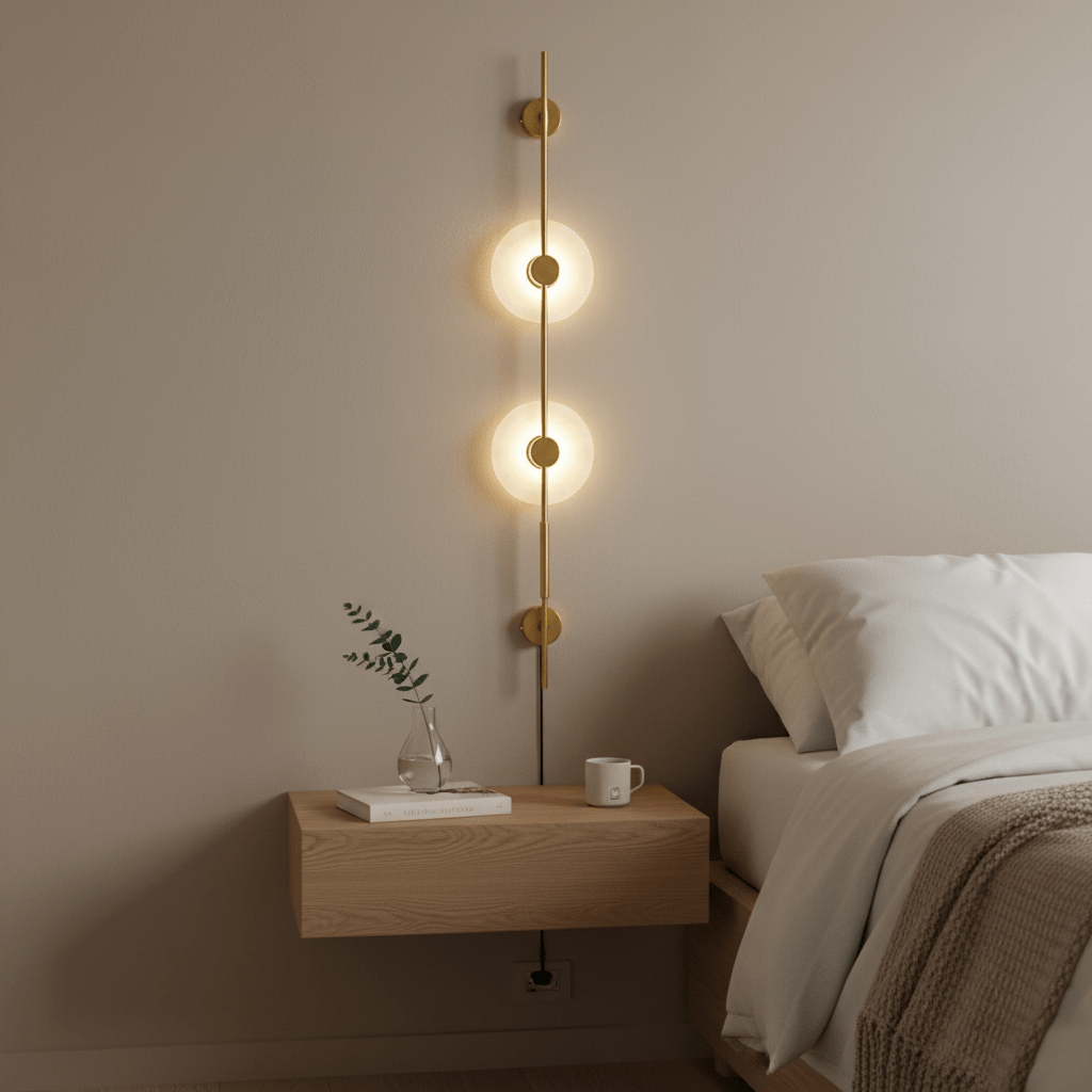 Alabaster Vertical Plug-in Aplique