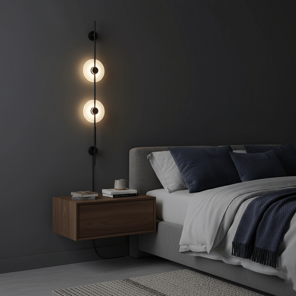 Alabaster Vertical Plug-in Aplique