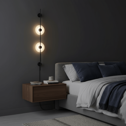 Alabaster Vertical Plug-in Aplique