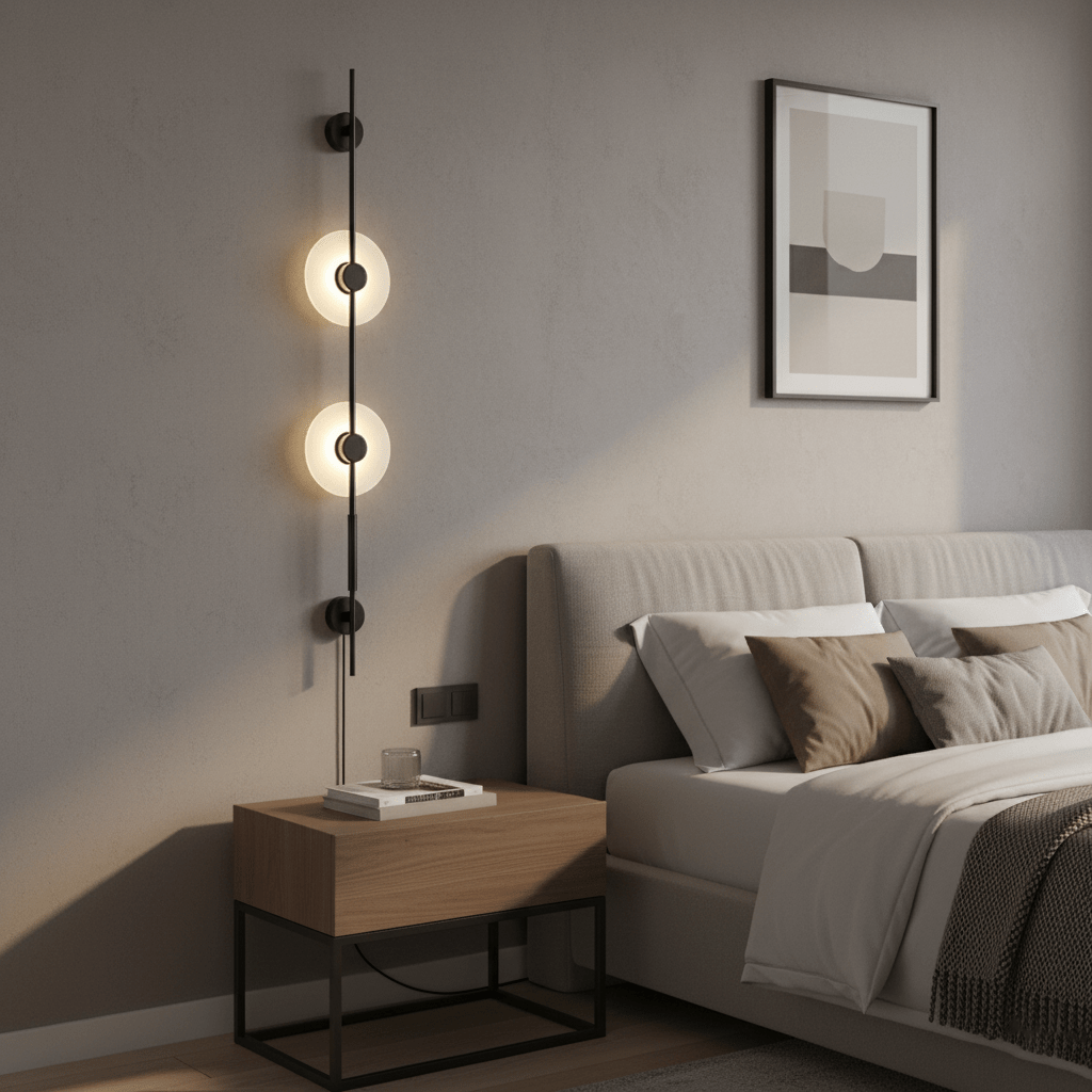Alabaster Vertical Plug-in Aplique
