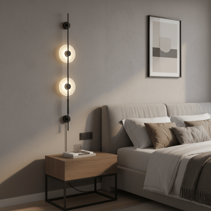 Alabaster Vertical Plug-in Aplique