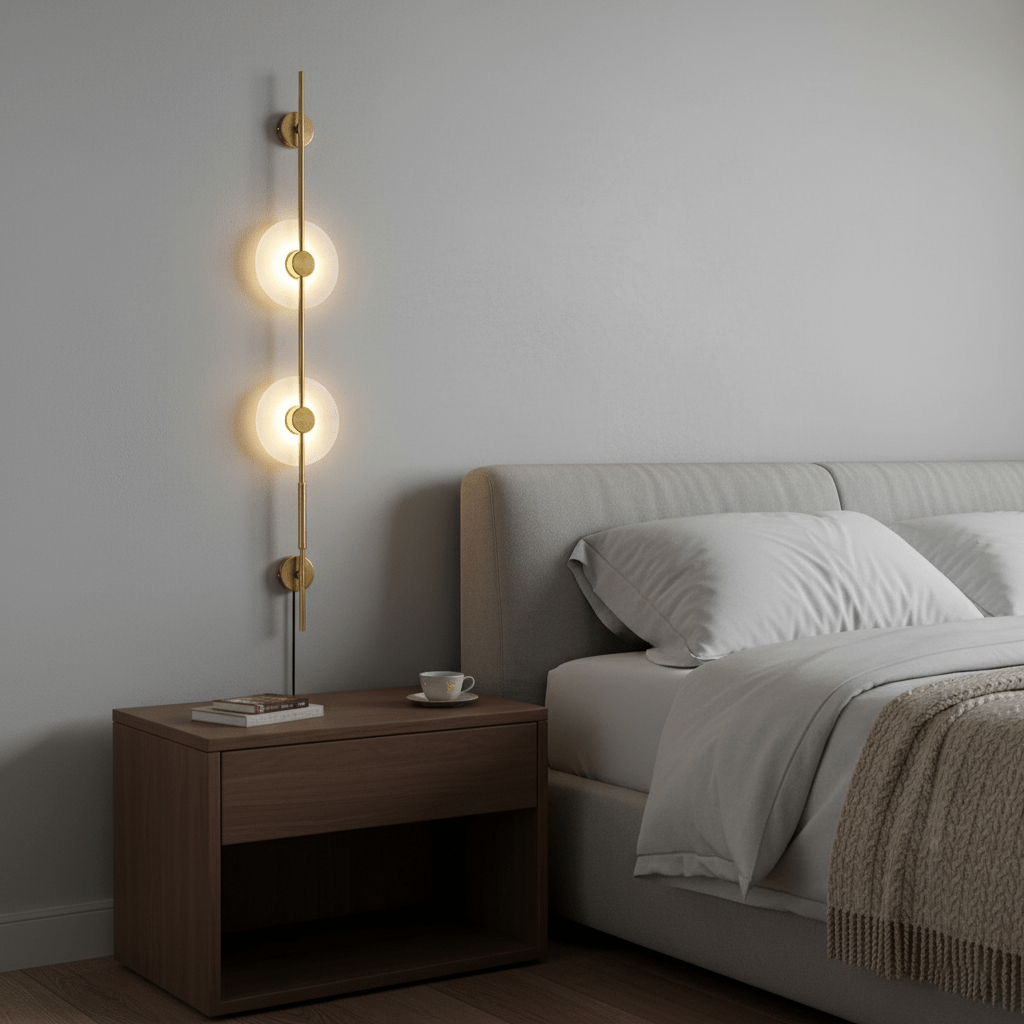 Alabaster Vertical Plug-in Aplique