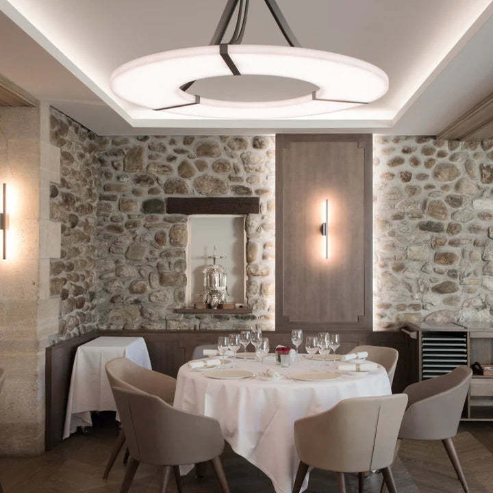 Halo Alabaster Ring Pendant Light