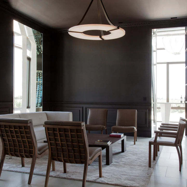 Halo Alabaster Ring Pendant Light