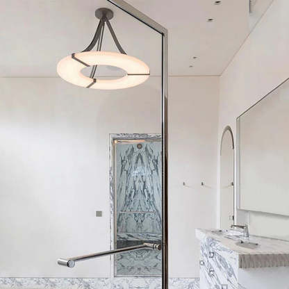 Halo Alabaster Ring Pendant Light