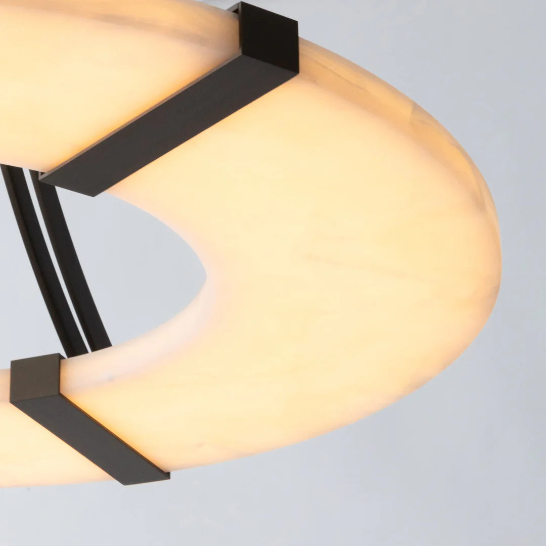 Halo Alabaster Ring Pendant Light