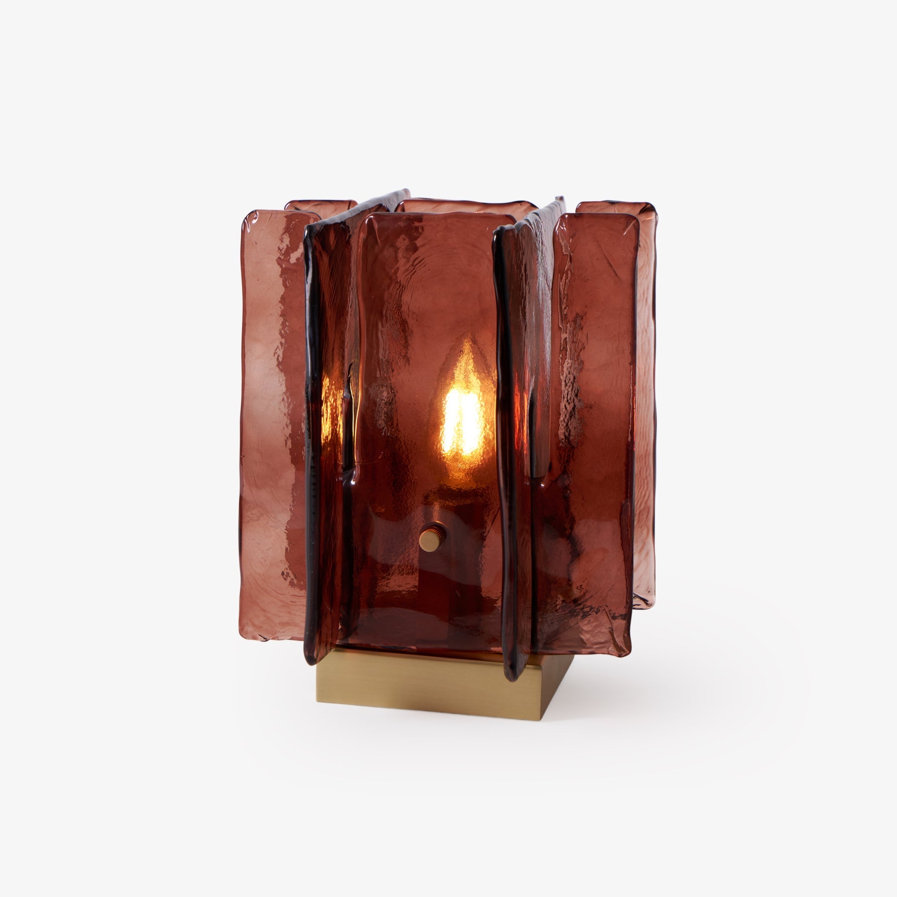 Verona Amber Glass Table Lamp