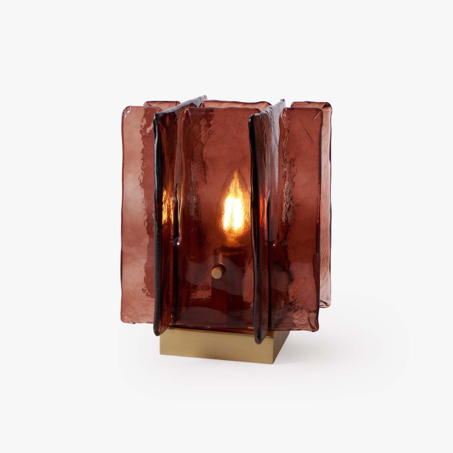 Verona Amber Glass Table Lamp