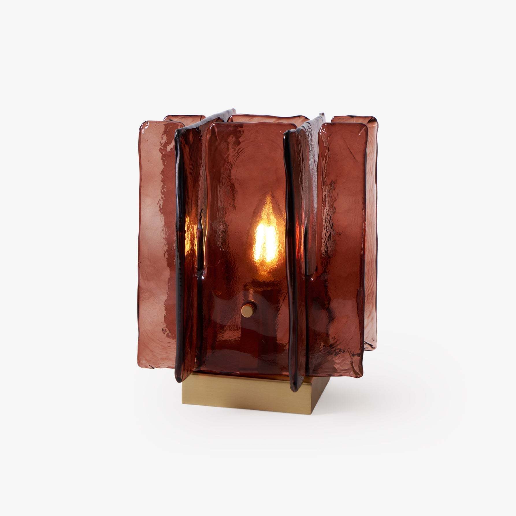 Verona Amber Glass Table Lamp
