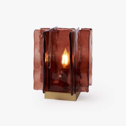 Verona Amber Glass Table Lamp
