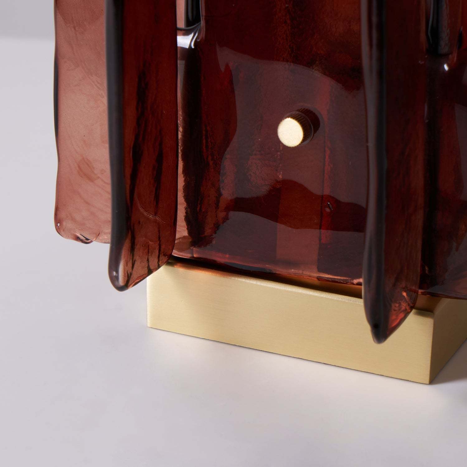 Verona Amber Glass Table Lamp
