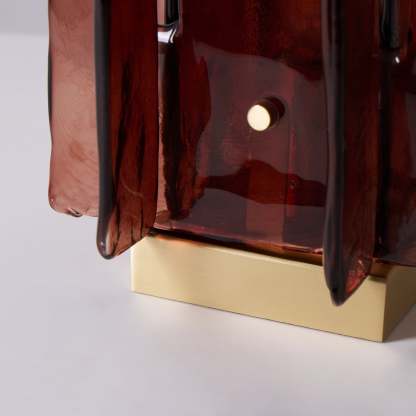 Verona Amber Glass Table Lamp