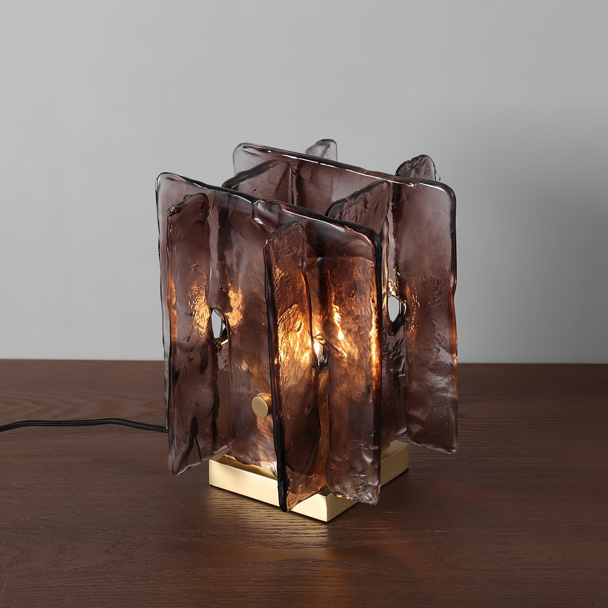 Verona Amber Glass Table Lamp