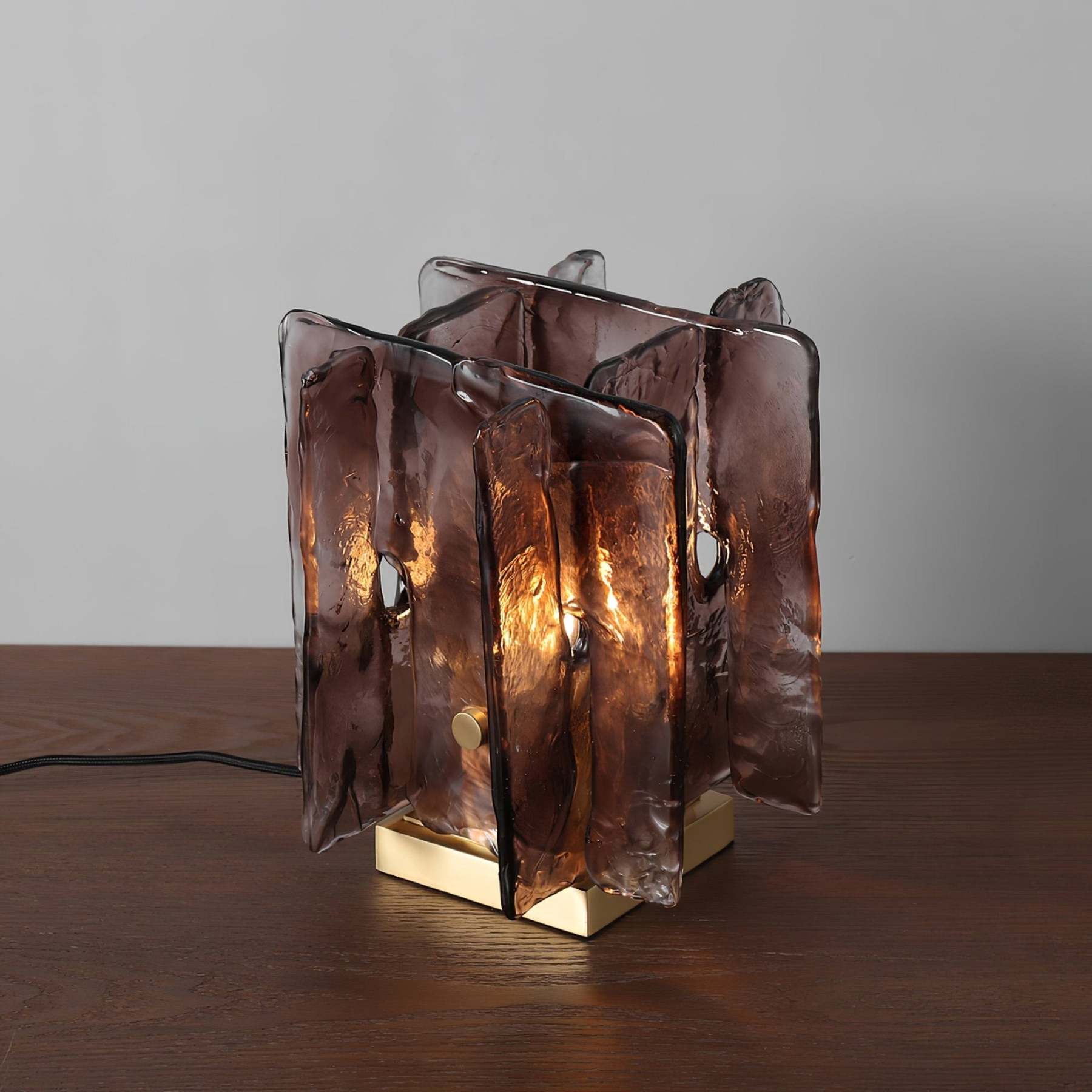 Verona Amber Glass Table Lamp